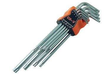 KLUCZE TORX Chrom-Vanadium zestaw 9szt. KLUCZE TORX Chrom-Vanadium zestaw 9szt.