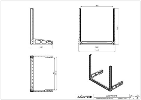MIKROTIK SR-10U STOJAK RACK 19 Cali 10U MIKROTIK SR-10U STOJAK RACK 19 Cali 10U