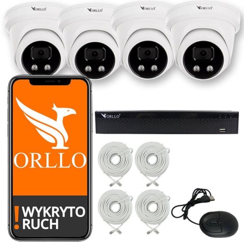 Zestaw Monitoringu 4 Kamery PoE ORLLO ECO DOME Zestaw Monitoringu 4 Kamery PoE ORLLO ECO DOME