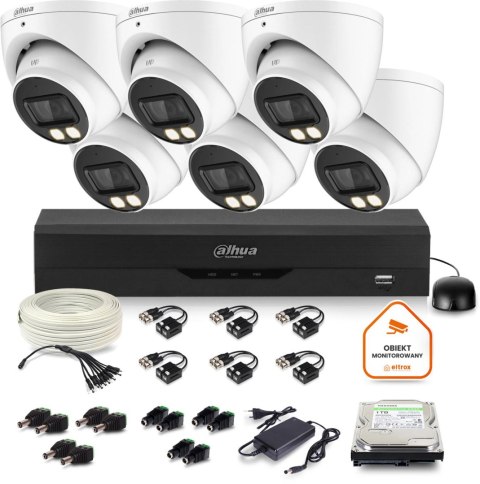Zestaw monitoringu Dahua 6x kamera kopułkowa HAC-HDW1500T-IL-A-0280B-S2 1TB IR 40m 51mp Zestaw monitoringu Dahua 6x kamera kopułkowa HAC-HDW1500T-IL-A-0280B-S2 1TB IR 40m 51mp