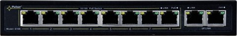 SWITCH POE PULSAR S108 10-PORTÓW (8xPoE + 2xUPLINK) IEEE 802.3af/at, 48VDC / 30W/port (PoE+) 120W SWITCH POE PULSAR S108 10-PORTÓW (8xPoE + 2xUPLINK) IEEE 802.3af/at, 48VDC / 30W/port (PoE+) 120W