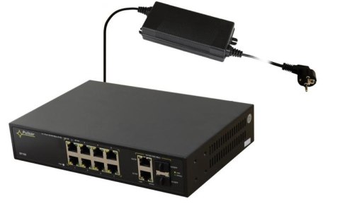 SWITCH POE PULSAR SF108-90W 10-PORTÓW (8xPoE + 2xUPLINK/2xSFP) SWITCH POE PULSAR SF108-90W 10-PORTÓW (8xPoE + 2xUPLINK/2xSFP)