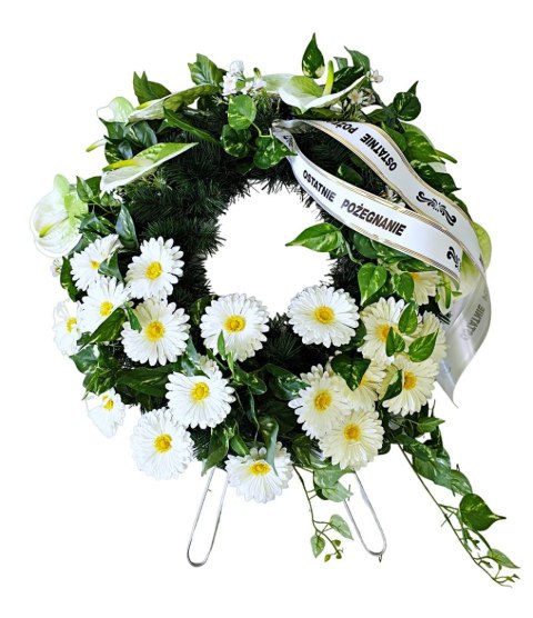 WIENIEC POGRZEBOWY WIĄZANKA STROIK NA GRÓB 70cm WIENIEC POGRZEBOWY WIĄZANKA STROIK NA GRÓB 70cm