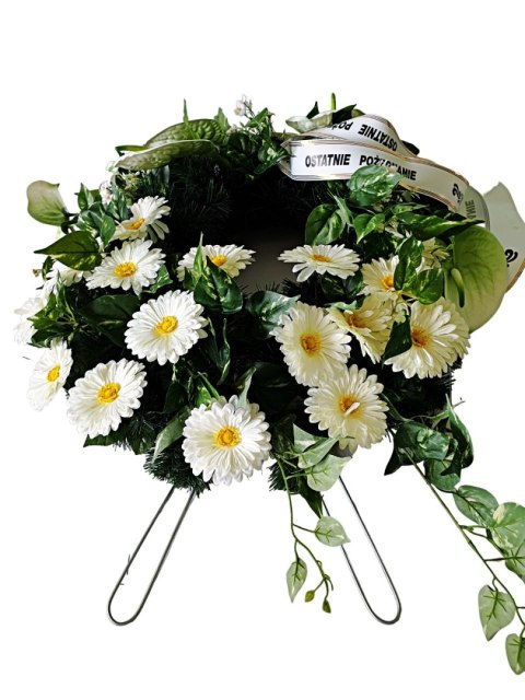 WIENIEC POGRZEBOWY WIĄZANKA STROIK NA GRÓB 70cm WIENIEC POGRZEBOWY WIĄZANKA STROIK NA GRÓB 70cm