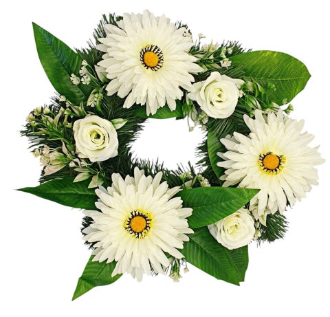 OKRĄGŁY STROIK NA GRÓB 38cm , WSZYSTKICH ŚWIĘTYCH - GERBERA RÓŻA OKRĄGŁY STROIK NA GRÓB 38cm , WSZYSTKICH ŚWIĘTYCH - GERBERA RÓŻA