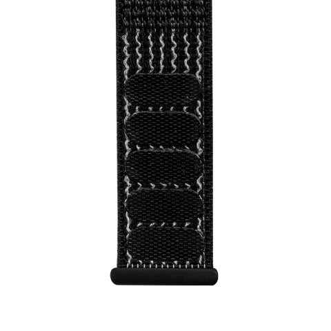 Crong Nylon Reflex - Pasek sportowy do Apple Watch 38/40/41/42 mm (czarny)