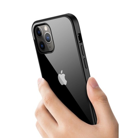 Crong Clear Cover - Etui iPhone 12 Pro Max (czarny) Crong Clear Cover - Etui iPhone 12 Pro Max (czarny)