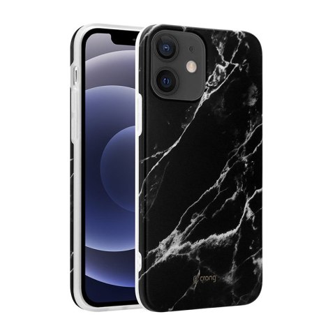 Crong Marble Case - Etui iPhone 12 Mini (czarny) Crong Marble Case - Etui iPhone 12 Mini (czarny)