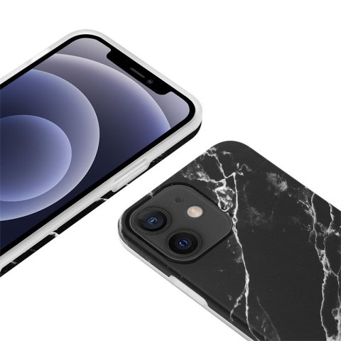 Crong Marble Case - Etui iPhone 12 Mini (czarny) Crong Marble Case - Etui iPhone 12 Mini (czarny)