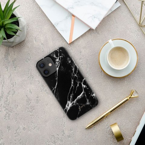 Crong Marble Case - Etui iPhone 12 Mini (czarny) Crong Marble Case - Etui iPhone 12 Mini (czarny)