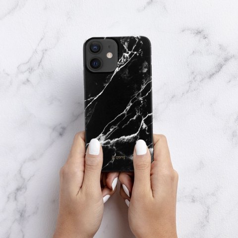 Crong Marble Case - Etui iPhone 12 Mini (czarny) Crong Marble Case - Etui iPhone 12 Mini (czarny)