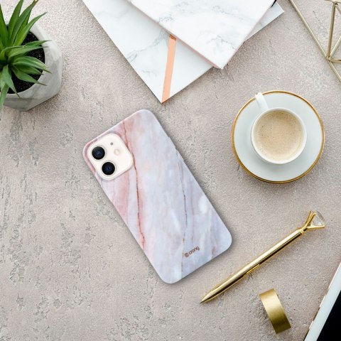 Crong Marble Case - Etui iPhone 12 Mini (różowy) Crong Marble Case - Etui iPhone 12 Mini (różowy)
