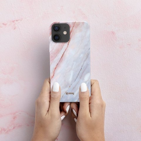 Crong Marble Case - Etui iPhone 12 Mini (różowy) Crong Marble Case - Etui iPhone 12 Mini (różowy)