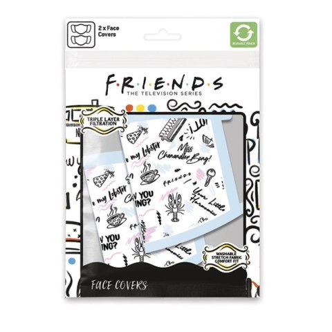 Friends - Maseczka ochronna 2 sztuki, 3 warstwy filtrujące Friends - Maseczka ochronna 2 sztuki, 3 warstwy filtrujące