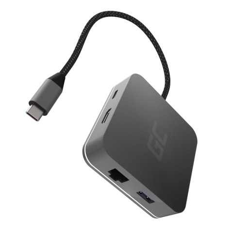 Green Cell - Adapter, Przejściówka, HUB USB-C 6w1 (USB 3.0 HDMI Ethernet USB-C) Green Cell - Adapter, Przejściówka, HUB USB-C 6w1 (USB 3.0 HDMI Ethernet USB-C)