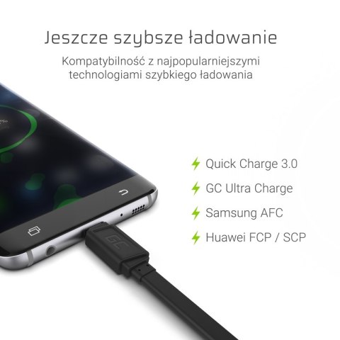 Green Cell GCmatte - Kabel Przewód USB-C 25 cm z obsługą szybkiego ładowania Green Cell GCmatte - Kabel Przewód USB-C 25 cm z obsługą szybkiego ładowania