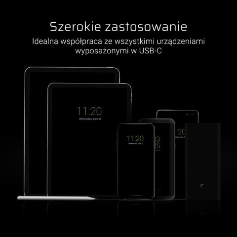 Green Cell GCmatte - Kabel Przewód USB-C 25 cm z obsługą szybkiego ładowania Green Cell GCmatte - Kabel Przewód USB-C 25 cm z obsługą szybkiego ładowania