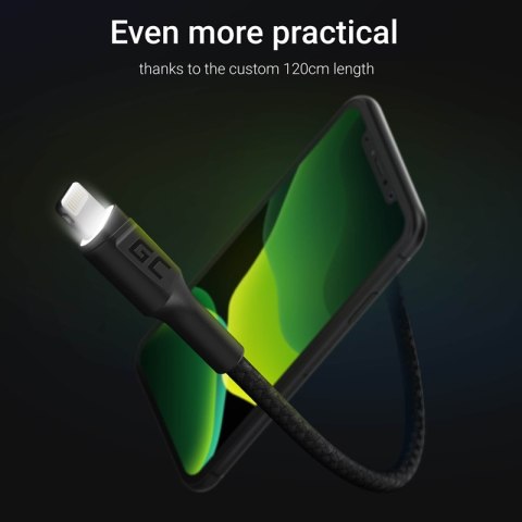 Green Cell Ray - Kabel Przewód USB - Lightning 120cm z białym podświetleniem LED, szybkie ładowanie Apple 2.4A Green Cell Ray - Kabel Przewód USB - Lightning 120cm z białym podświetleniem LED, szybkie ładowanie Apple 2.4A