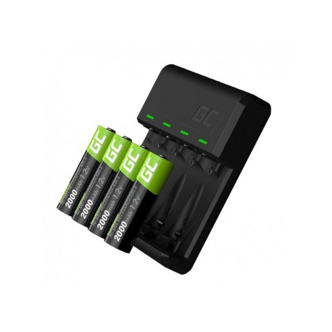 Green Cell VitalCharger - Ładowarka do akumulatorów + 4x Baterie Akumulatorki AA 2000mAh Ni-MH Green Cell VitalCharger - Ładowarka do akumulatorów + 4x Baterie Akumulatorki AA 2000mAh Ni-MH