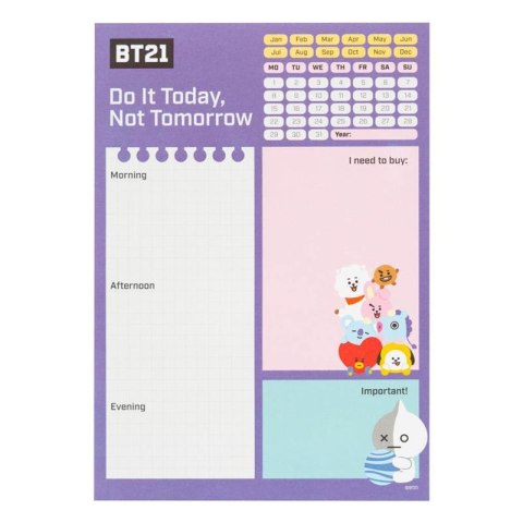 LINE FRIENDS BT21 - Planner dzienny A5 LINE FRIENDS BT21 - Planner dzienny A5