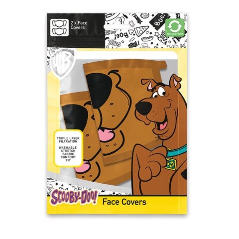 Scooby Doo - Maseczka ochronna 2 sztuki, 3 warstwy filtrujące Scooby Doo - Maseczka ochronna 2 sztuki, 3 warstwy filtrujące