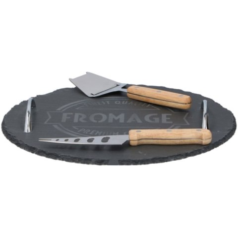 Alpina - Zestaw do serwowania serów (taca, nóż i krajalnica) średnica 30 cm Alpina - Zestaw do serwowania serów (taca, nóż i krajalnica) średnica 30 cm