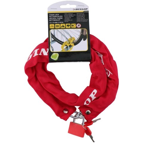 Dunlop - Antykradzieżowe zapięcie rowerowe 90 cm (Czerwony) Dunlop - Antykradzieżowe zapięcie rowerowe 90 cm (Czerwony)
