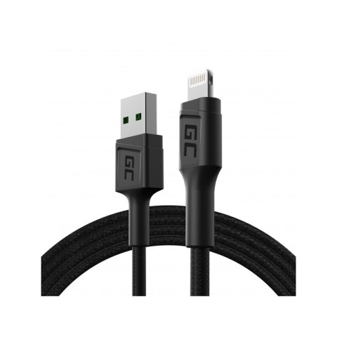 Green Cell PowerStream - Kabel Przewód USB-A - Lightning 120cm szybkie ładowanie Apple 2.4A Green Cell PowerStream - Kabel Przewód USB-A - Lightning 120cm szybkie ładowanie Apple 2.4A