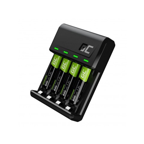Green Cell VitalCharger - Ładowarka do akumulatorów + Baterie 2xAA 2000mAh 2xAAA 800mAh Green Cell VitalCharger - Ładowarka do akumulatorów + Baterie 2xAA 2000mAh 2xAAA 800mAh