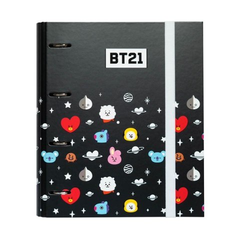 Line Friends BT21 - Segregator pierścieniowy do przechowywania dokumentów z gumką (4 pierścienie) Line Friends BT21 - Segregator pierścieniowy do przechowywania dokumentów z gumką (4 pierścienie)