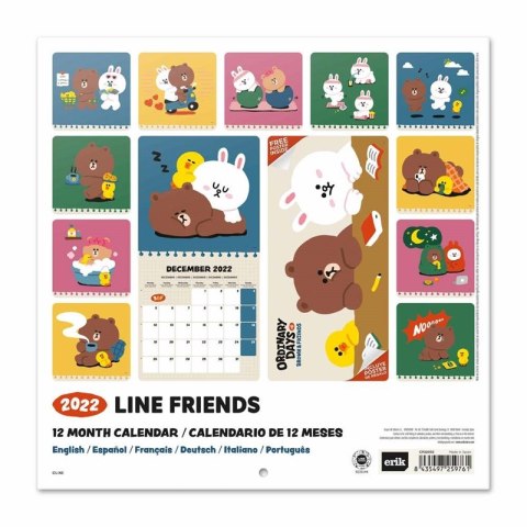BT21 - Kalendarz ścienny 2022 rok 30 x 30 cm BT21 - Kalendarz ścienny 2022 rok 30 x 30 cm