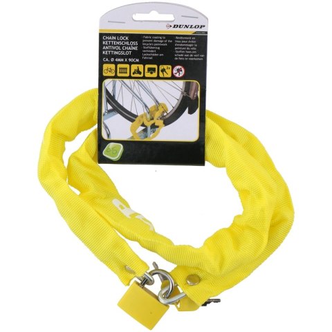 Dunlop - Antykradzieżowe zapięcie rowerowe 90 cm (Żółty) Dunlop - Antykradzieżowe zapięcie rowerowe 90 cm (Żółty)
