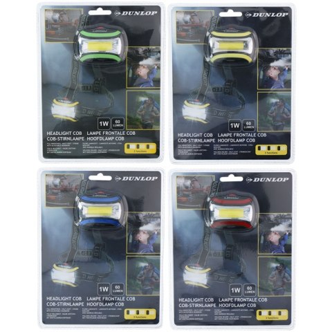 Dunlop - Latarka czołowa turystyczna LED (żółty) Dunlop - Latarka czołowa turystyczna LED (żółty)
