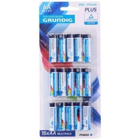 Grundig - Zestaw baterii cynkowych AA / R6 1.5 V 15 szt. Grundig - Zestaw baterii cynkowych AA / R6 1.5 V 15 szt.