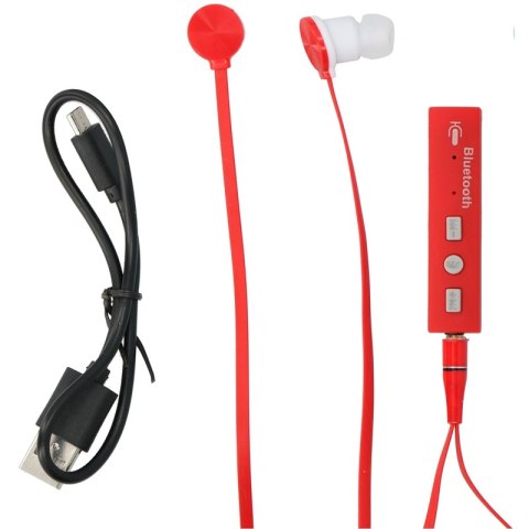 Grundig - Słuchawki douszne z adapterem Bluetooth (czerwony) Grundig - Słuchawki douszne z adapterem Bluetooth (czerwony)