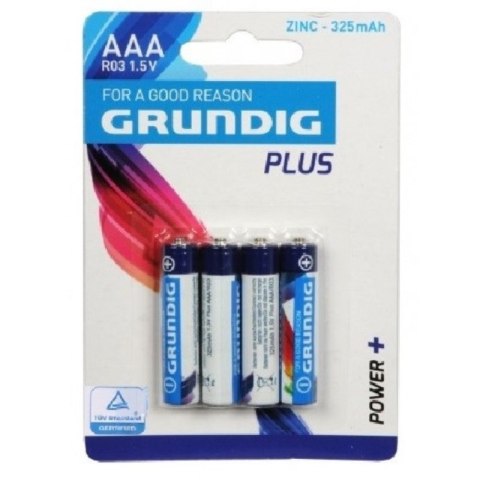 Grundig - Zestaw baterii cynkowych AAA / R03 1.5 V 4 szt. Grundig - Zestaw baterii cynkowych AAA / R03 1.5 V 4 szt.