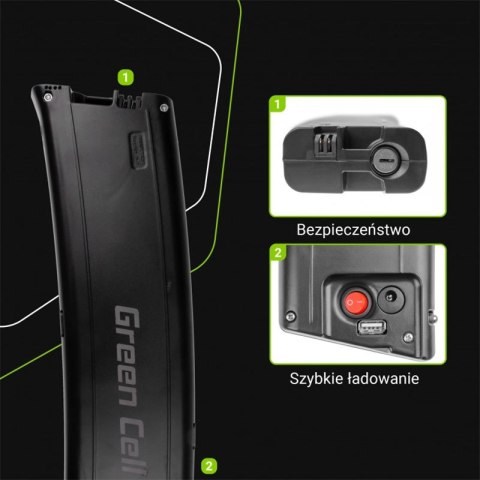 Green Cell - Bateria 7.8Ah (281Wh) do roweru elektrycznego E-Bike 36V Green Cell - Bateria 7.8Ah (281Wh) do roweru elektrycznego E-Bike 36V