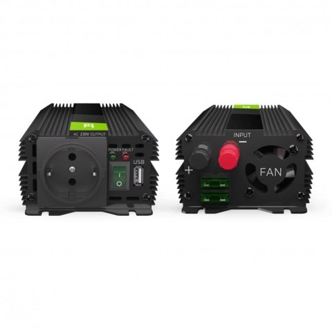 Green Cell - Przetwornica napięcia Inwerter PRO 12V na 230V 500W/1000W Modyfikowana sinusoida Green Cell - Przetwornica napięcia Inwerter PRO 12V na 230V 500W/1000W Modyfikowana sinusoida