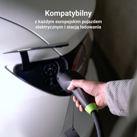 Green Cell - Kabel GC Snap Typ 2 do ładowania EV 22 kW 7 m do Tesla Model 3 / S / X / Y, Kia EV6, Hyundai IONIQ 5, BMW i3, Ford Green Cell - Kabel GC Snap Typ 2 do ładowania EV 22 kW 7 m do Tesla Model 3 / S / X / Y, Kia EV6, Hyundai IONIQ 5, BMW i3, Ford