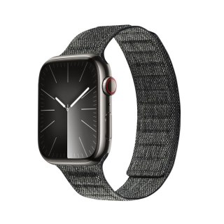 Crong Melange - Pasek magnetyczny do Apple Watch 44/45/46/49 mm (czarny melanż)