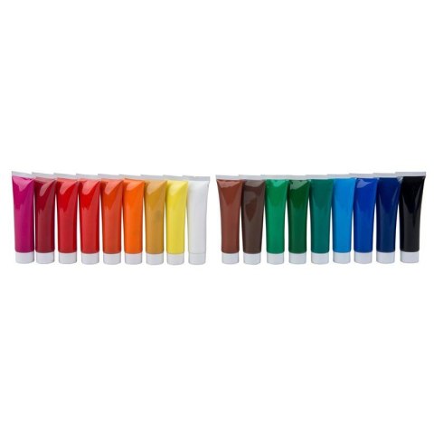 Artist & Co - Zestaw farb akrylowych w tubkach 36 ml 18 kolorów Artist & Co - Zestaw farb akrylowych w tubkach 36 ml 18 kolorów