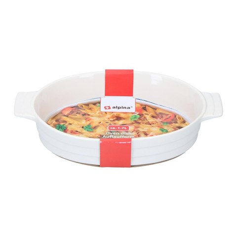 Alpina - Naczynie do pieczenia ceramiczne 31x18,5x6 cm 1,7 L (biały) Alpina - Naczynie do pieczenia ceramiczne 31x18,5x6 cm 1,7 L (biały)