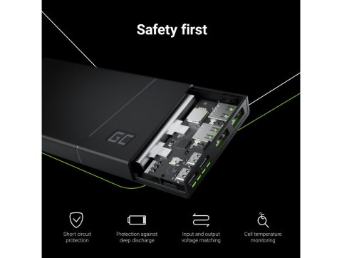 Green Cell PowerPlay10S - Power bank 10000 mAh z szybkim ładowaniem 2x USB Ultra Charge oraz 2x USB-C PD 18W Green Cell PowerPlay10S - Power bank 10000 mAh z szybkim ładowaniem 2x USB Ultra Charge oraz 2x USB-C PD 18W