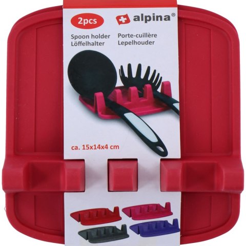 Alpina - Uchwyt na łyżki / przybory kuchenne 2 szt. (czerwony) Alpina - Uchwyt na łyżki / przybory kuchenne 2 szt. (czerwony)