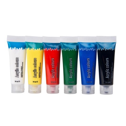 Artico - Zestaw farb akrylowych w tubkach 75 ml 6 kolorów Artico - Zestaw farb akrylowych w tubkach 75 ml 6 kolorów