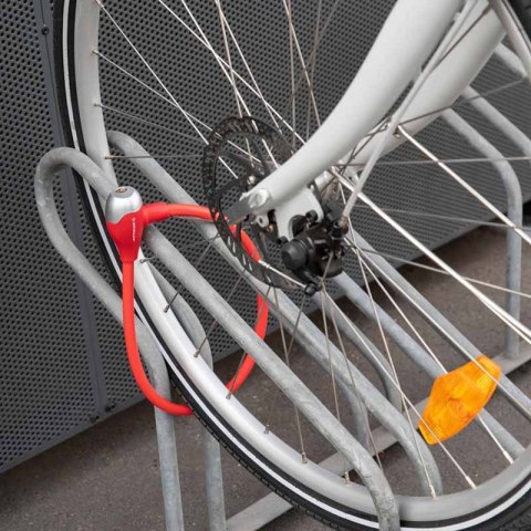 Dunlop - Zapięcie do roweru spiralne na klucz 65 cm (Czerwony) Dunlop - Zapięcie do roweru spiralne na klucz 65 cm (Czerwony)