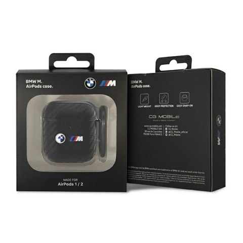 BMW Carbon Double Metal Logo - Etui AirPods 1/2 gen (Czarny) BMW Carbon Double Metal Logo - Etui AirPods 1/2 gen (Czarny)