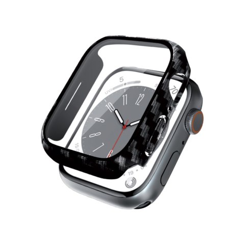 Crong Hybrid Watch Case - Etui ze szkłem Apple Watch 45mm (Carbon) Crong Hybrid Watch Case - Etui ze szkłem Apple Watch 45mm (Carbon)