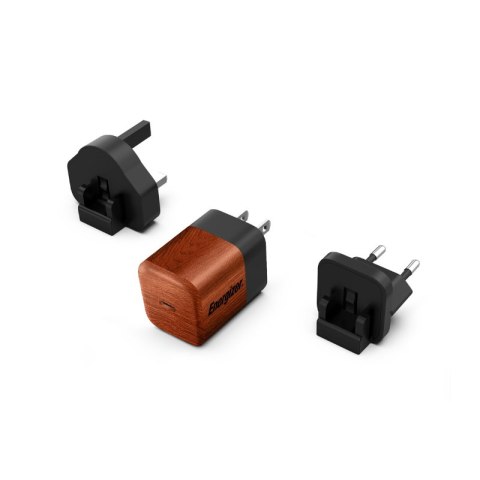 Energizer Ultimate - Ładowarka sieciowa Multiplug EU / UK / US GaN USB-C 20W PD (Walnut burl) Energizer Ultimate - Ładowarka sieciowa Multiplug EU / UK / US GaN USB-C 20W PD (Walnut burl)