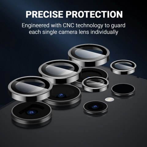 Crong Lens Ring - Szkło hartowane na obiektyw aparatu Samsung Galaxy S24 Ultra (czarny) Crong Lens Ring - Szkło hartowane na obiektyw aparatu Samsung Galaxy S24 Ultra (czarny)